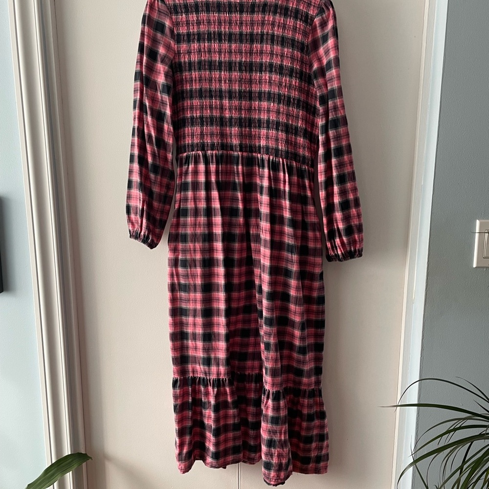 Barbour Plaid Long-Sleeve Dress